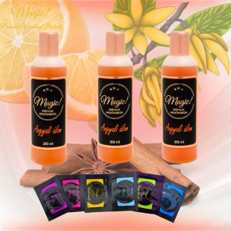   Magic!Mosóparfüm Csomagtermék 3 x 200 ml Mosóparfüm választható illat + 6 db különböző termékminta