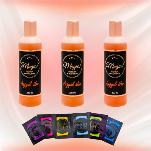 Magic!Mosóparfüm Csomagtermék 3 x 200 ml Mosóparfüm választható illat + 6 db különböző termékminta